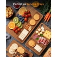 thumbnail image 5 of Board For Kitchen  Knife-friendly Wooden Boards Set 3-piece With Juice Groove Durable Chopping Meat Vegetables Fruits Cheese - Multi-purpose Gifts, 5 of 8