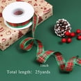 thumbnail image 2 of Christmas Ribbon 1inch Red and Green Christmas Plaid Ribbon for Christmas Tree Wreaths Gingham Christmas Ribbon for Gift Bouquet Wrapping Bow Crafts Decoration 25 Yards, 2 of 7
