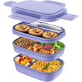 thumbnail image 1 of Boîtes à Lunch Empilables Bento pour Adultes et Enfants. Grande, 1 of 5