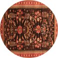 thumbnail image 1 of Ahgly Company Indoor Round Oriental Orange Industrial Area Rugs, 6' Round, 1 of 4