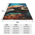 thumbnail image 3 of Bingfone Realistic Turtle Print Flannel Fleece Blanket Throw Blanket for Bed,Sofa,Couch,Travel,Camping(50"x40" ), 3 of 8