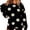 Black, variant on Women's Casual Daisy Print Crewneck Sweatshirt Long Sleeve Pullover Top