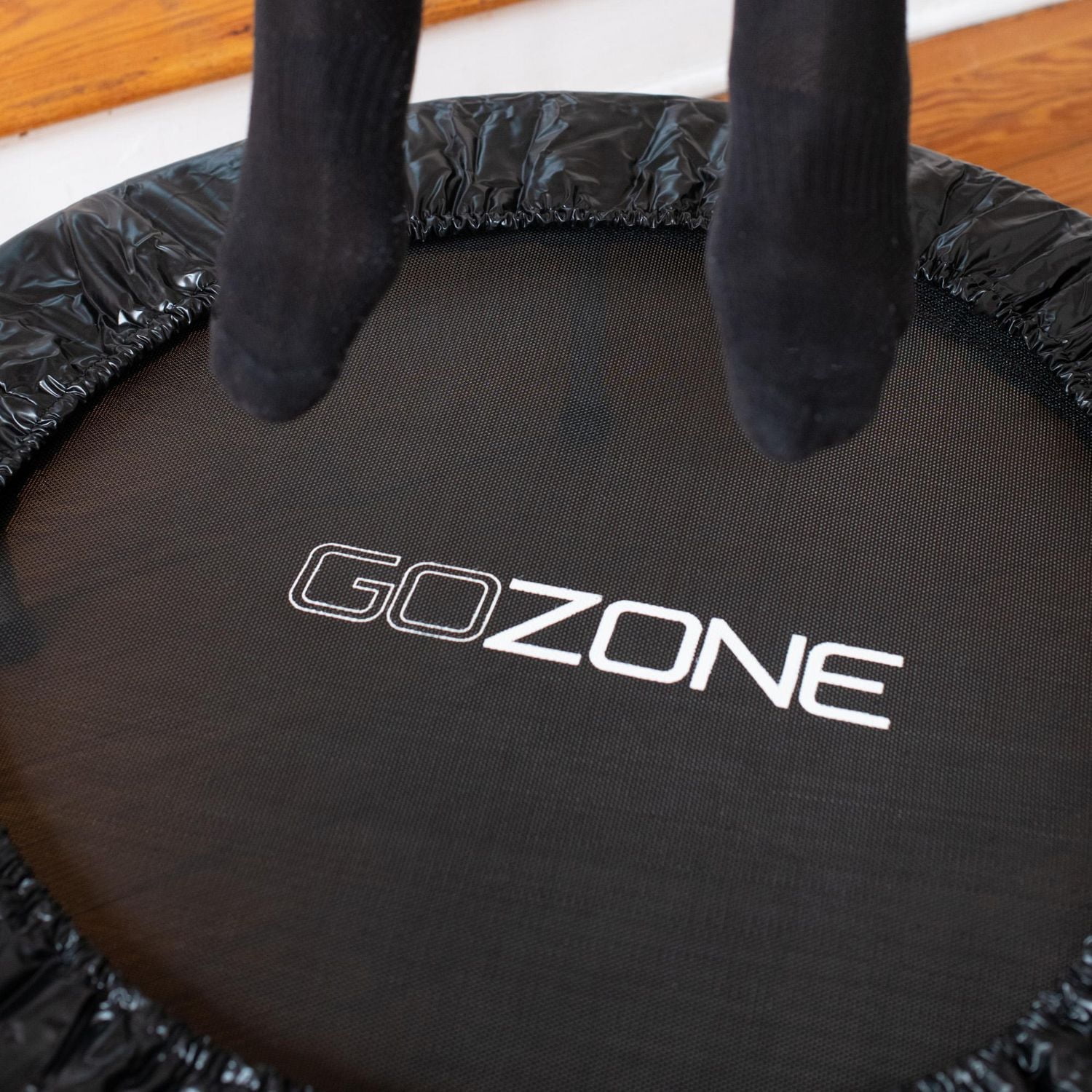 GoZone 36” Mini Fitness Trampoline – Black, With padded frame cover