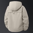 thumbnail image 3 of Fmbrln Mens Fashion Casual Waterproof and Windproof Jackets Long Sleeve Hooded Rain Coat Lounge Outdoor Hiking Windbreaker Jackets with Zipper Pockets Khaki S, 3 of 4