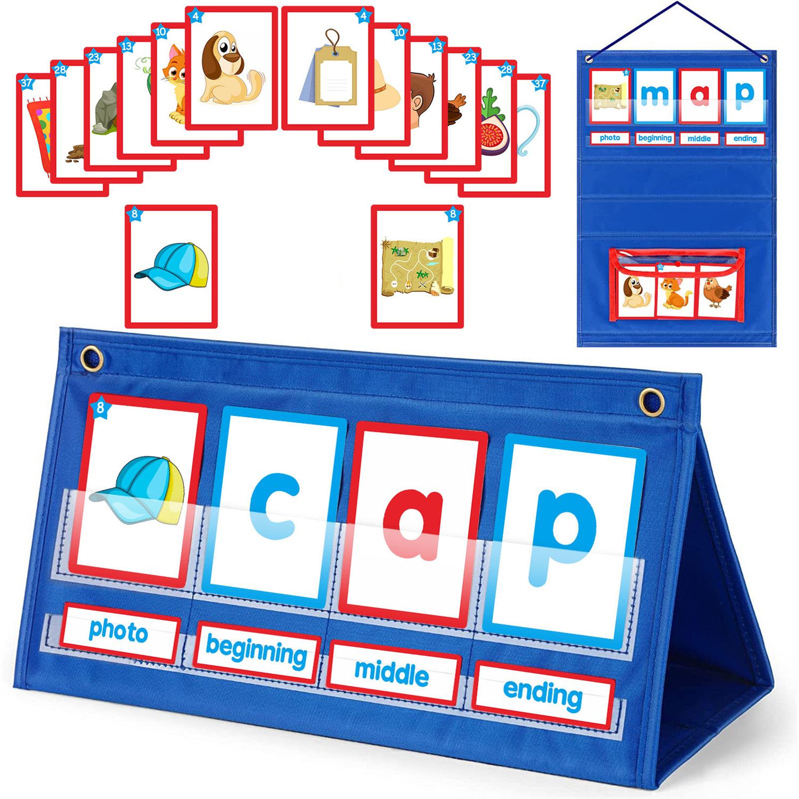 Word Building Pocket Chart Words Phonics Games Blending Board for