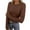 Brown, variant on Maplenight Long Sleeve Thermal Shirts for Women Ribbed Knit Slim Fit Going Out Tops Basic T-Shirt with Thumb Holes Underscrubs Casual Fall Outfits