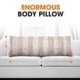 thumbnail image 2 of Cheer Collection Embossed Faux Fur Body Pillows 20" x 54" - Snow Leopard, 2 of 5