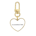 thumbnail image 1 of Chinese Words Above Company Is Broken Gold Heart Keychain Metal Keyring Holder, 1 of 3
