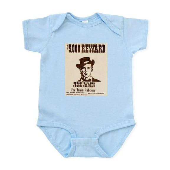 CafePress - Wanted Jesse James Infant Bodysuit - Baby Light Bodysuit, Size Newborn - 24 Months
