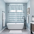 thumbnail image 3 of Blue Striped Kitchen Curtains Sets for Windows 36 Inch Length, Rustic Farmhouse Stripes Rod Pocket Window Treatments Tier Curtains and Valances Set for Bedroom/Bathroom, 3 of 8