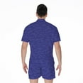 thumbnail image 2 of Deep Blue Knitted Pattern Short Sleeve Men'S Rompers Casual Summer Jumpsuits Outfit, 2 of 4