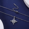 thumbnail image 3 of Osdhezcn Witchs-Knot Necklace Women Men Stainless Steel Pendant Necklace Lucky Jewelry, 3 of 11