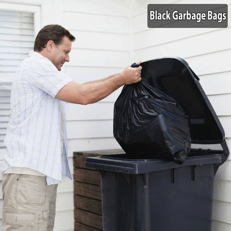 Plasticplace 7-10 gal. Black High-Density Trash Bags (Case of 1000)
