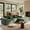 Green, variant on LEHZROAJ 101″L-shaped Corduroy Compressed Sofa,Boneless Upholstered Couch Tufted Combination No Assembly for Living Room and Bedroom(Orange)