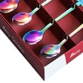 thumbnail image 2 of Hukapapa Juego de Cucharas de Café Cuchara de Pastel de Postre de Acero Inoxidable para Regalos de Navidad Familia Amigos Color, 2 of 5