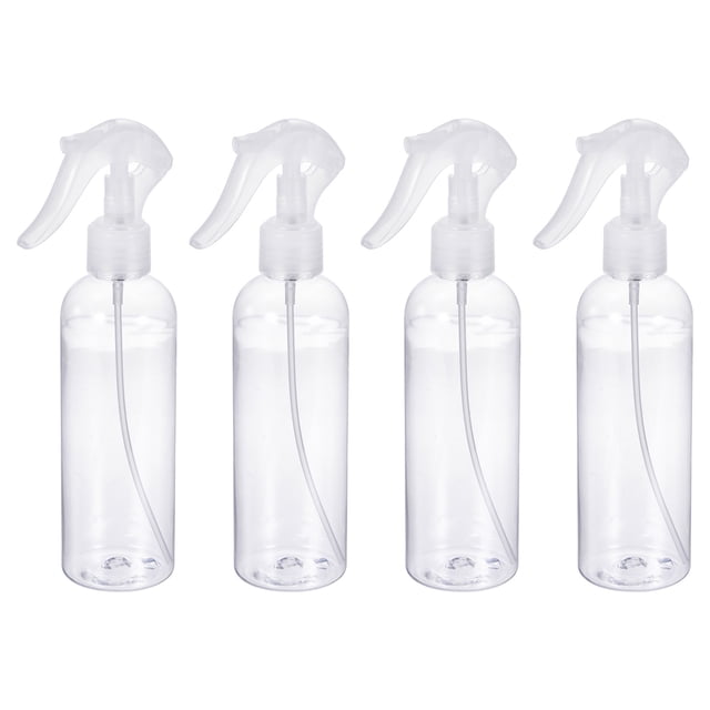 Unique Bargains 300ml Spray Bottles Refillable Mist Sprayer Plastic Clear 4 Pack