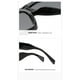 thumbnail image 2 of Gafas de sol cuadradas de gran tamaño para exteriores, para playa, vacaciones, para hombres y mujeres, marco negro, película negra y gris, 2 of 4