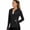 Black, variant on Womens Athletic Hoodie Shirts Quarter Zip Pullover Long Sleeve Wicking Workout Tops with Pockets and Thumb Hole