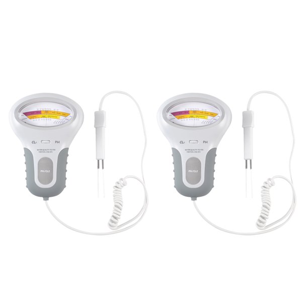 2 piezas, portátil, digital, 2 en 1, del agua, pH y nivel de cloro, medidor de probador CL2 para piscina, spa, agua potable, monitor de anális Baoblaze Medidor de prueba de calidad de agua