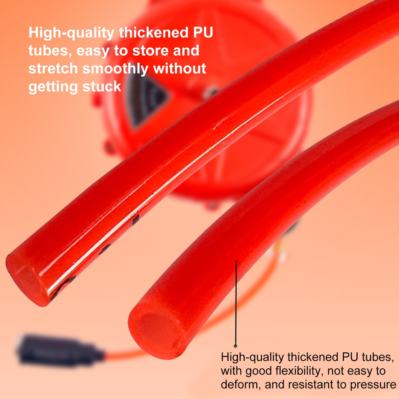 Space Saving Automatic Hoses Reel with Smooth Air Flows 180° Swivels Hoses Reel for Household and Professional Use
