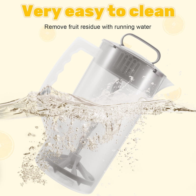 2X Mixing Pitcher for Drinks,2 Quart/64oz Plastic Water Pitcher with Lid,Easy-Mix Juice Container,Angled Plastic Blades