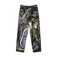 thumbnail image 3 of Men's Pajama Pants Cartoon All Over Print Elastic Waistband Sleep Pants with Pockets Drawstring, Soft Unisex Lounge Bottoms Sleepwear, 3 of 8