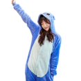 thumbnail image 2 of Kigurumi-Pijama de punto para hombre y mujer, ropa de dormir de franela, de animales, para parejas, para invierno, 2 of 4