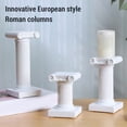 thumbnail image 4 of Tall Roman Column with Base, Stand Greek Column Magnesium Oxide Statue Sculpture Pedestal Holder, Mini Pillar Decor Classic Greek Statues, 4 of 7