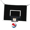 thumbnail image 3 of Trampolines Basketball Hoop Attachment Basketball Goal Basketball Frame Toy Sun Protection Adjustable Ropes for Game Practice Backyard Kids Black 69cmx48cm, 3 of 8