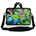 thumbnail image 1 of LSS 10 Sac Pochette pour Ordinateur Portable de 10,2 Pouces Compatible avec Acer, Asus, Dell, HP, Sony, MacBook et Plus / Étui de Transport avec Poignée et Bandoulière Ajustable, Motif Floral Papillon, 1 of 4