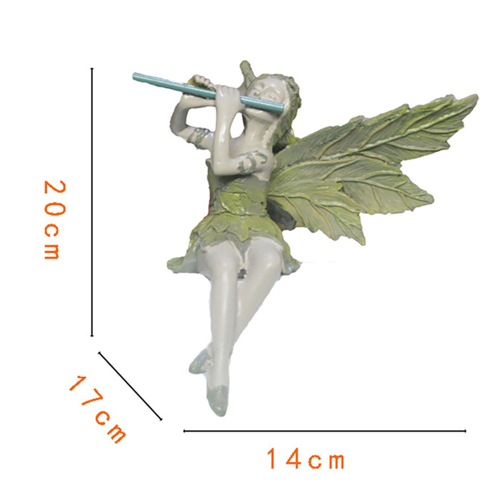 Enchanting Flute Fairy Statue for Desktop Display Resin Art Sculpture Whimsical Home and Garden Ornamental Piece