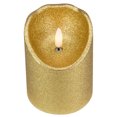 thumbnail image 3 of Northlight 4" LED Gold Glitter Flameless Christmas Decor Candle, 3 of 5