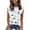 Blue, variant on Women's Tropical Graphic Sleeveless Top, Crew Neck Cap Sleeve Casual Summer Blouse Hawaiian Vacation Floral Tank, S-3XL