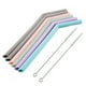 thumbnail image 1 of Irfora 6 piezas de pajitas de silicona reutilizables con 2 cepillos de limpieza pajitas largas y flexibles pajitas de beber multicolores sin BPA para restaurante de fiestas Irfora Pajitas de silicona, 1 of 7