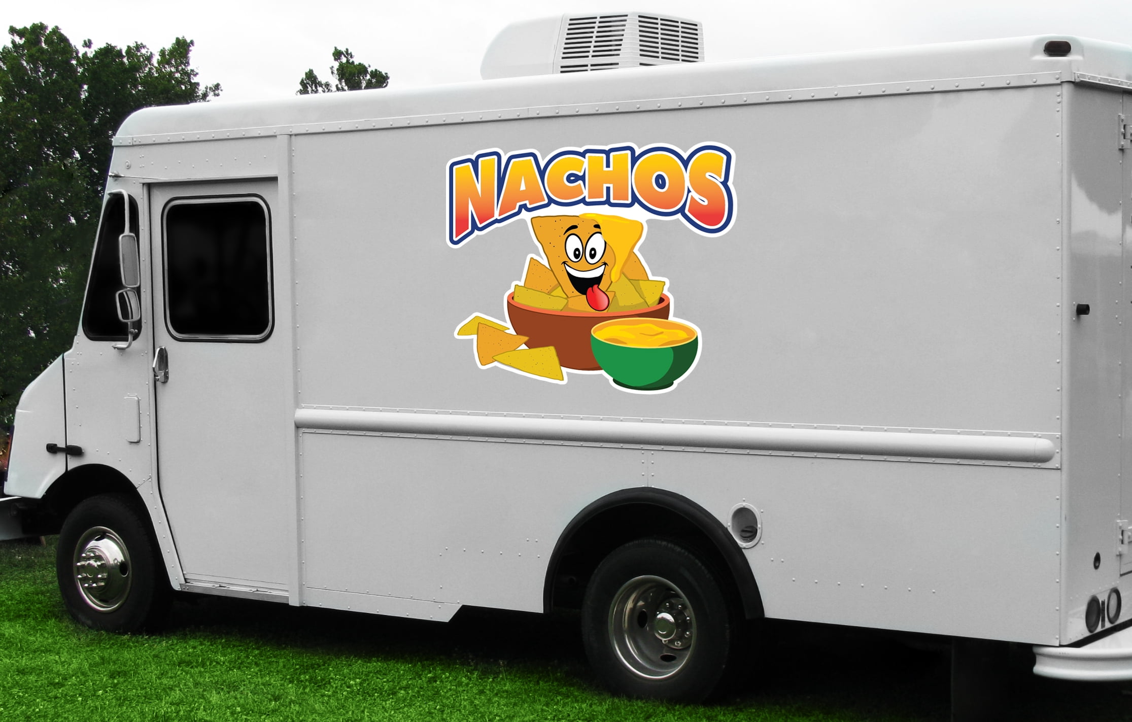 SignMission 24 in. Nachos Concession Decal Sign - Cart Trailer Stand Sticker Equipment