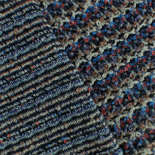 Multi Wool Blend Novelty Textured Sweater Knit, Fabric By the Yard