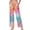 Tie-Dye Print Orange Blue, variant on SCRAWLGOD Cloud Stars Print Blue Women Flowy Pants Drawstring High Waist Wide Leg Palazzo Pants Loose Fit Lightweight Trendy Lounge Trousers with Pockets, S