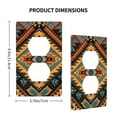thumbnail image 2 of Duplex Light Switch Wall Plate 1-Gang Single Decorative Receptacle Outlet Covers - Southwest Tribal Indian Geometric, 2 of 5
