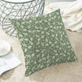 thumbnail image 6 of Spring Sage Green Pillow Covers 18 X 18 Inch Set of 2, Vintage Cute Floral Decorative Throw Pillows Rustic Seasonal Farmhouse Flower Pillowcase Linen Cushion Case for Outdoor Home Sofa Couch, 6 of 6