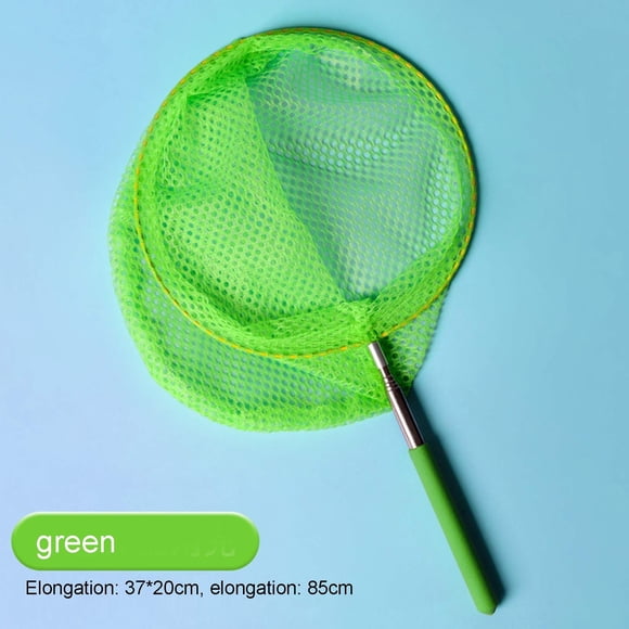 2PCS Swimming Pool Cleaning Net Summer Stainless Steel Children Retractable Fishing Net Outdoor Beach Toys Net Bag Parkbug Net Cheat Sheet Net 7 Colors Optional