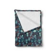 thumbnail image 2 of Owls Soft Flannel Fleece Throw Blanket, Nocturnal Concept of Colorful Cats Happy Faced Rainy Clouds Owls and Flowers, Cozy Plush for Indoor and Outdoor Use, 50" x 60", Multicolor, by Ambesonne, 2 of 5