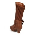 thumbnail image 3 of New Girl Link Bibi-12K Mix Media Almond Toe Kiddie Heel Criss Cross Stretch Boot, 3 of 5