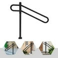 thumbnail image 5 of 1-3 Step Stairs Handrails for Outdoor Steps Anti-slip Safety Handrails Metal Black, 5 of 15