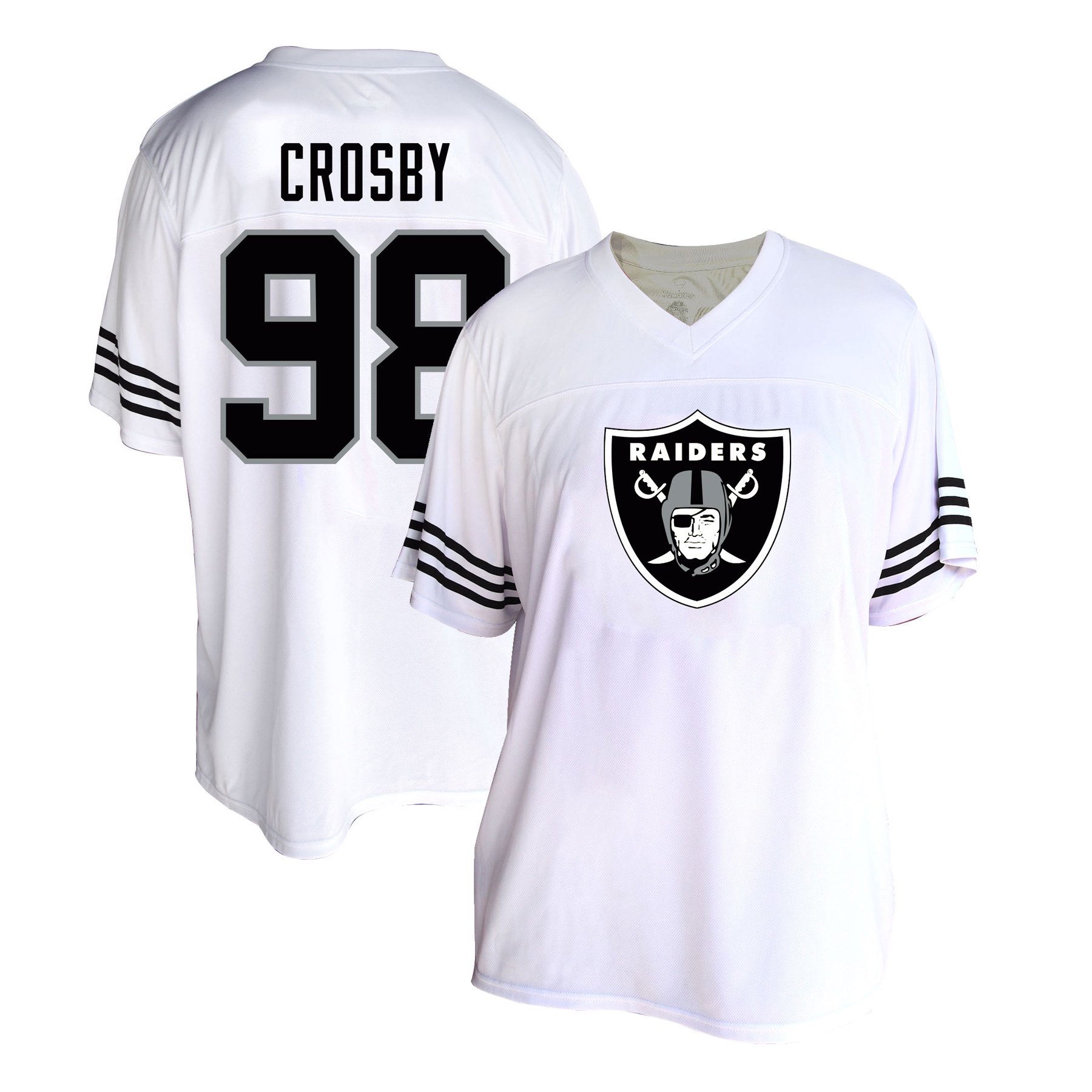 Women's Fanatics Maxx Crosby White Las Vegas Raiders Plus Size Fashion Jersey