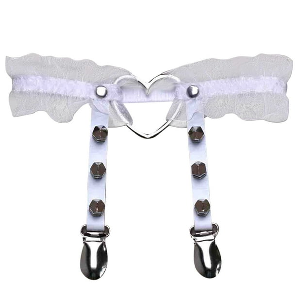 XZNGL Sexy Peach Heart Garter Belt Bar Leather Leg Garter