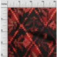 thumbnail image 2 of oneOone Cotton Flex Red Fabric Geometrical Water Color Craft Projects Decor Fabric Printed By The Yard 40 Inch Wide, 2 of 4