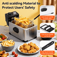 thumbnail image 2 of Suodoka Deep Fryer with Baskets, 3.5QT Electric Fryer with Adjustable Temp & Timer, Nonstick Tank for Chicken & Fries, 2 of 8