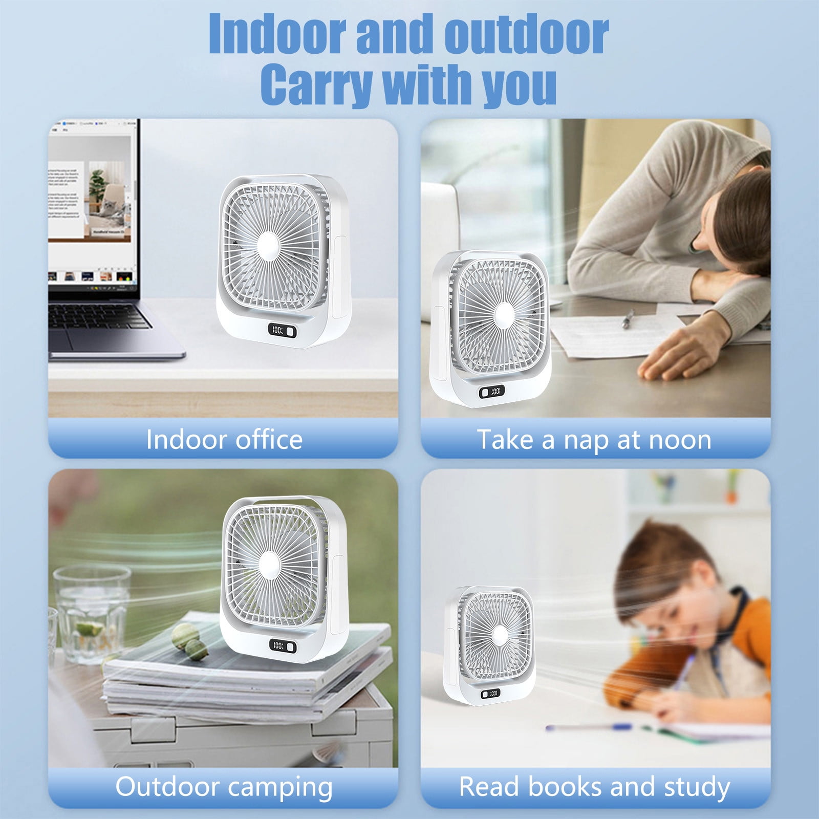 Bwiyojiz Kitchen & Dining Desktop Mini Fan Wind Power Home Office Small Charging Plug Circulation, Gifts for Sisters
