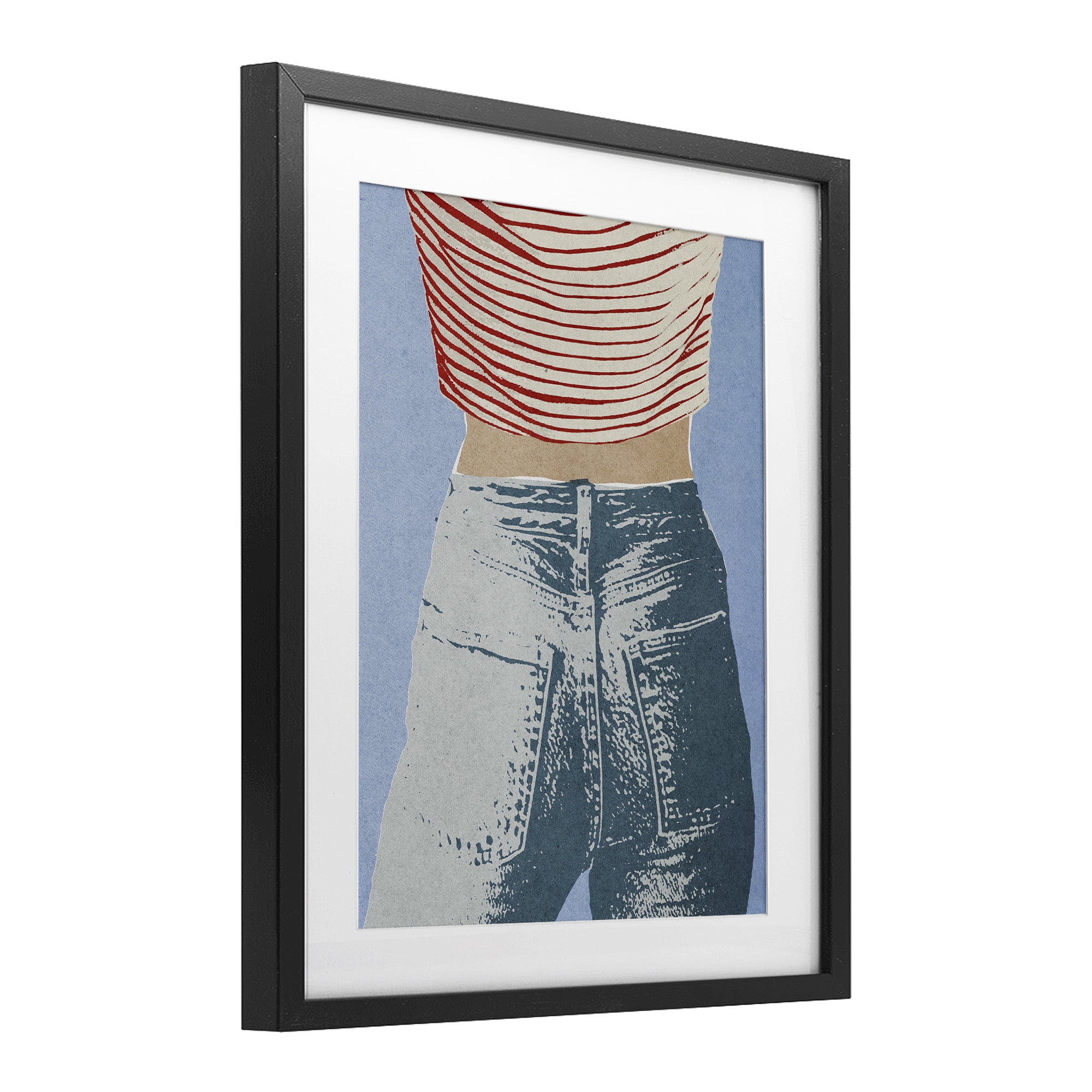 Stupell Industries Favorite Jeans Vintage Black Framed Print Under Glass, design by Victoria Barnes