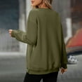 thumbnail image 6 of jtjvou Oversized Crewneck Sweatshirt for Women with Pockets, Cotton Casual Pullover Hoodies Long Sleeve Tops Fall 2025 Green L, 6 of 9